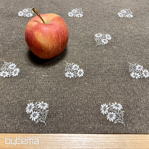 Sciarpa Jacquard ALPINE FLOWERS BROWN