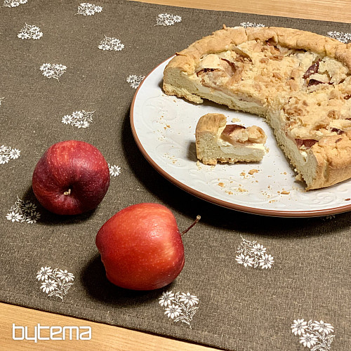 Sciarpa Jacquard ALPINE FLOWERS BROWN