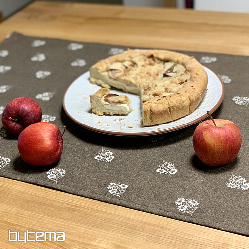 Sciarpa Jacquard ALPINE FLOWERS BROWN