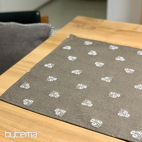 Sciarpa Jacquard ALPINE FLOWERS BROWN