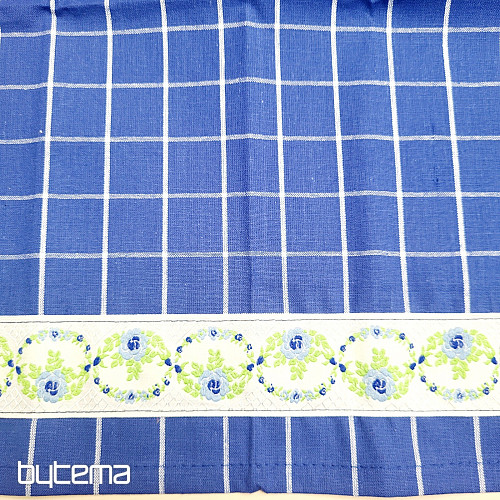 ASCIUGAMANO BLU DELLA NONNA CON FIORI