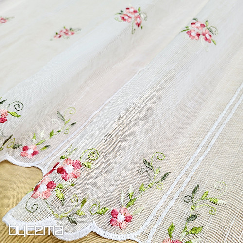 Tenda in vetro colorato FIORI ROSA