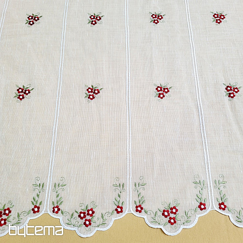 Tenda in vetro colorato FIORI ROSSI