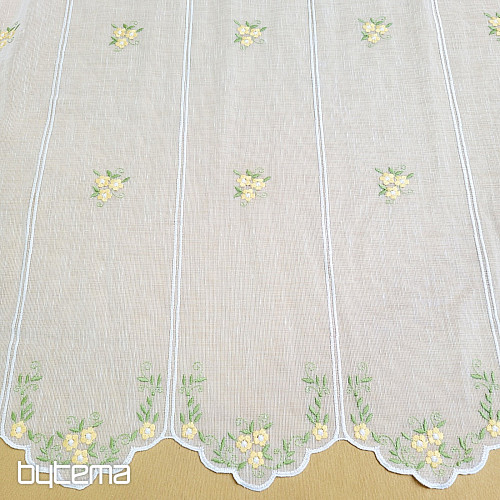 Tenda in vetro colorato FIORI GIALLI