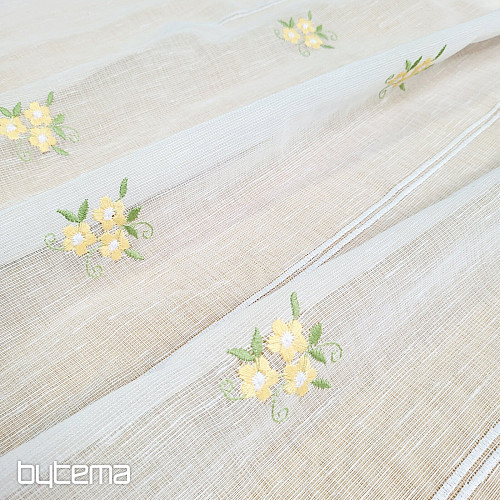 Tenda in vetro colorato FIORI GIALLI