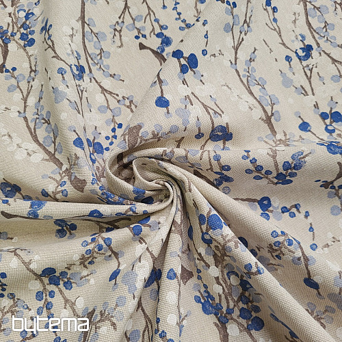 Tessuto decorativo TREE BUBBLES BLUE