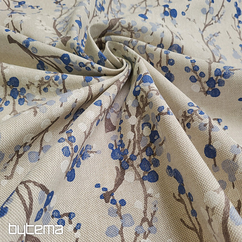 Tessuto decorativo TREE BUBBLES BLUE