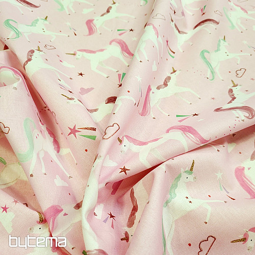 Tessuto di cotone UNICORNI COLORATI