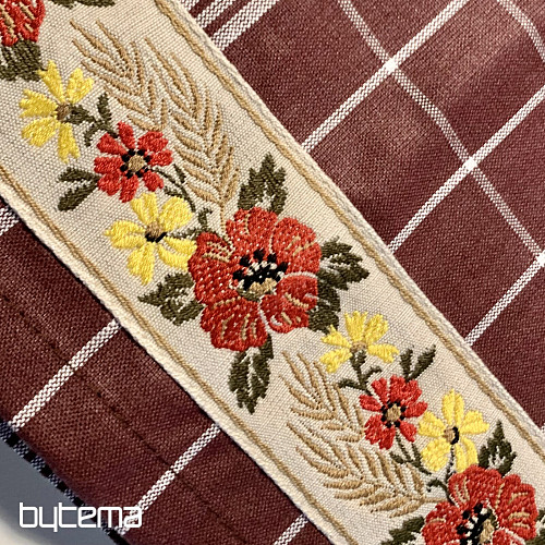 Strofinacci MARRONI CON FIORI DELLA NONNA