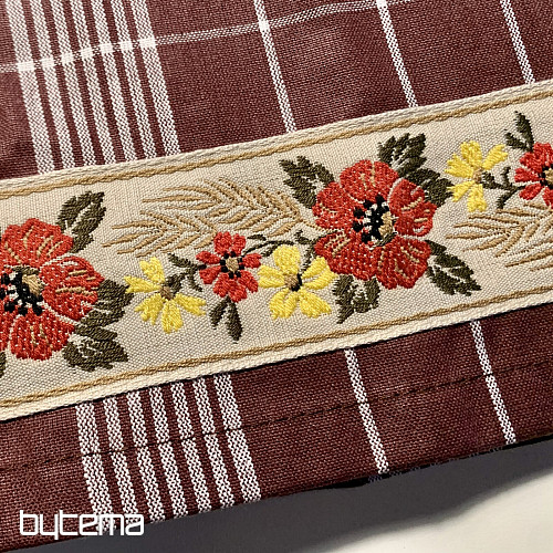 Strofinacci MARRONI CON FIORI DELLA NONNA