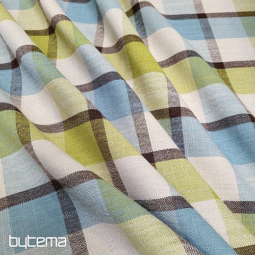 Tessuto decorativo ATILA BLU VERDE