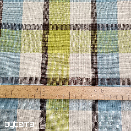 Tessuto decorativo ATILA BLU VERDE