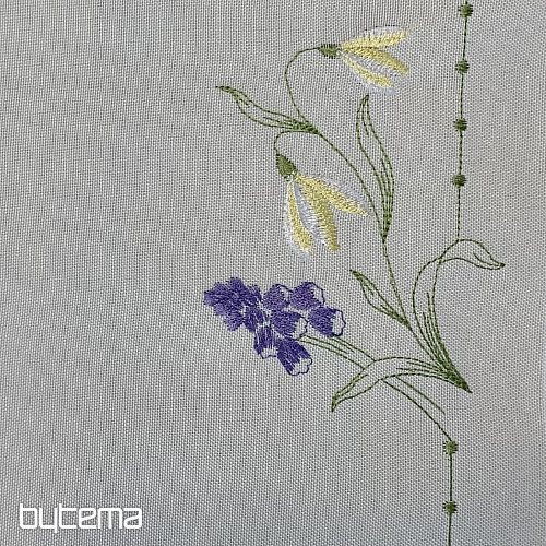 Tovaglia e sciarpa ricamate NARCISI E FIGLIA DI NEVE