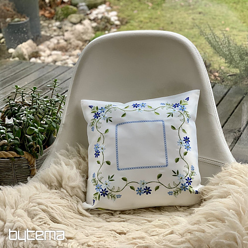 Copertina decorativa ricamata FIORE DIMENTICATO