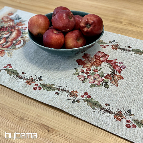 Tovaglia e sciarpa in arazzo FUNGHI NEL CARRELLO