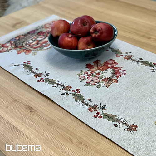 Tovaglia e sciarpa in arazzo FUNGHI NEL CARRELLO