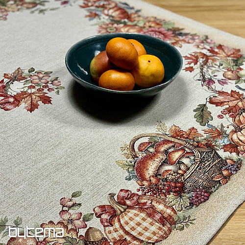 Tovaglia e sciarpa in arazzo FUNGHI NEL CARRELLO