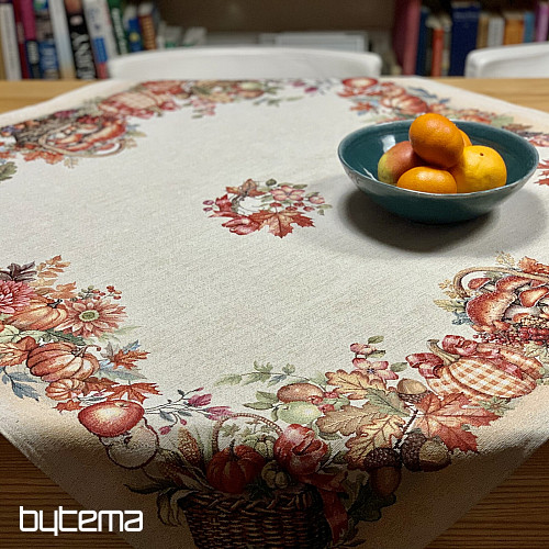 Tovaglia e sciarpa in arazzo FUNGHI NEL CARRELLO