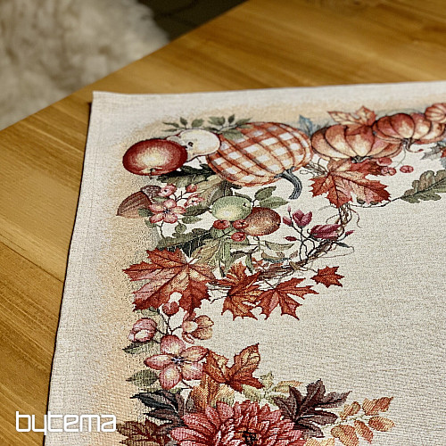 Tovaglia e sciarpa in arazzo FUNGHI NEL CARRELLO