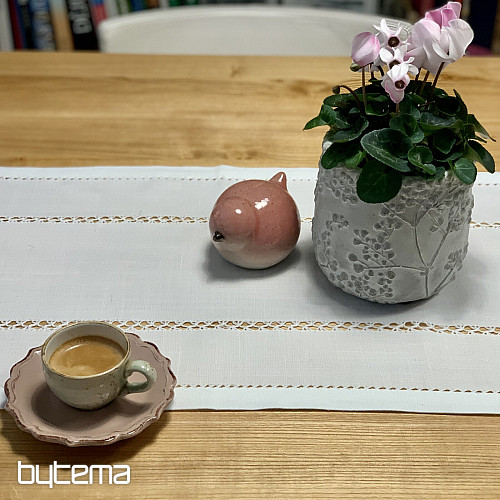 Tovaglia e sciarpa TRAFORATA BIANCA