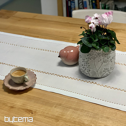 Tovaglia e sciarpa TRAFORATA BIANCA