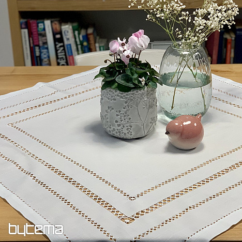 Tovaglia e sciarpa TRAFORATA BIANCA