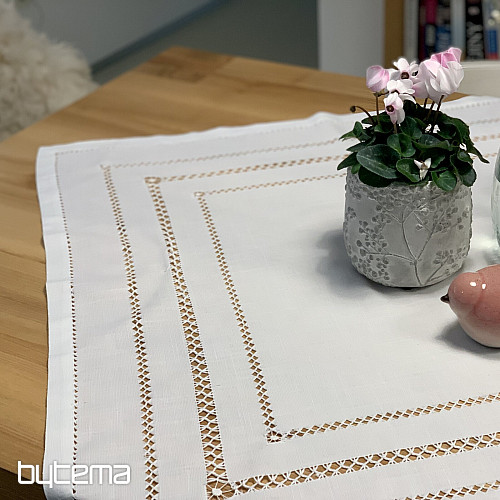Tovaglia e sciarpa TRAFORATA BIANCA