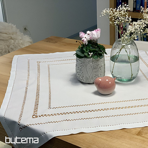 Tovaglia e sciarpa TRAFORATA BIANCA