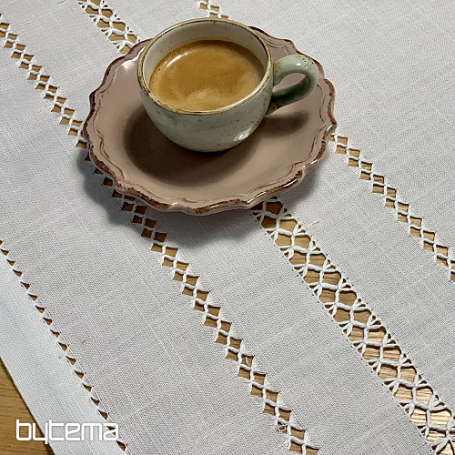 Tovaglia e sciarpa TRAFORATA BIANCA