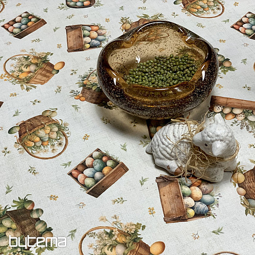 Tovaglia e sciarpa pasquale UOVA COLORATE