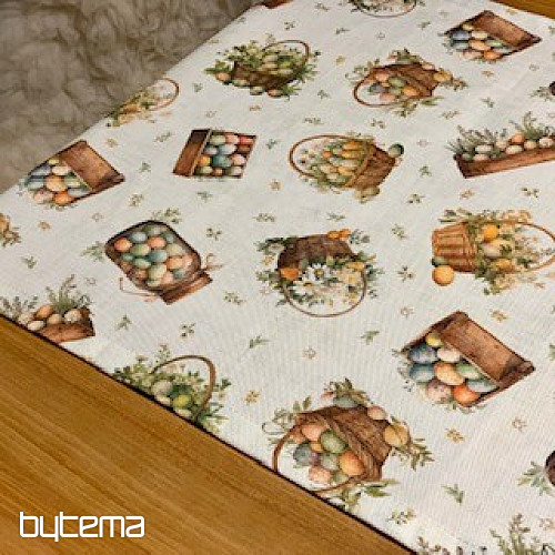 Tovaglia e sciarpa pasquale UOVA COLORATE