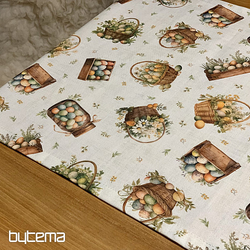 Tovaglia e sciarpa pasquale UOVA COLORATE