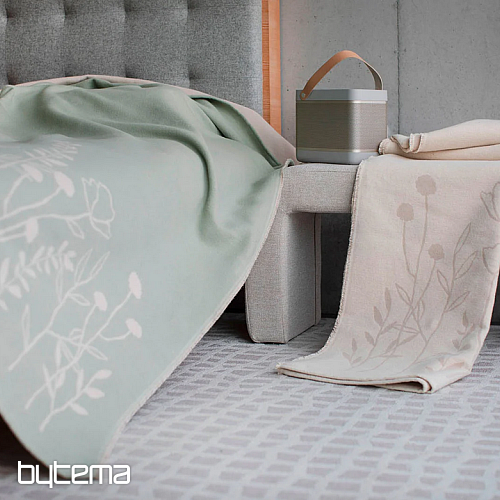 Coperta AMBER FLOWERS mentolo