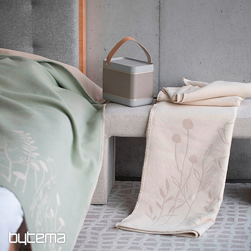 Coperta AMBER FLOWERS beige