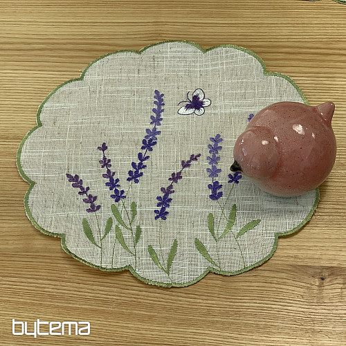Tovaglia e sciarpa ricamate LAVANDA