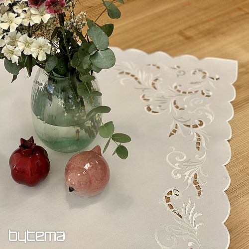 Tovaglia e sciarpa TRAFORATA BIANCA