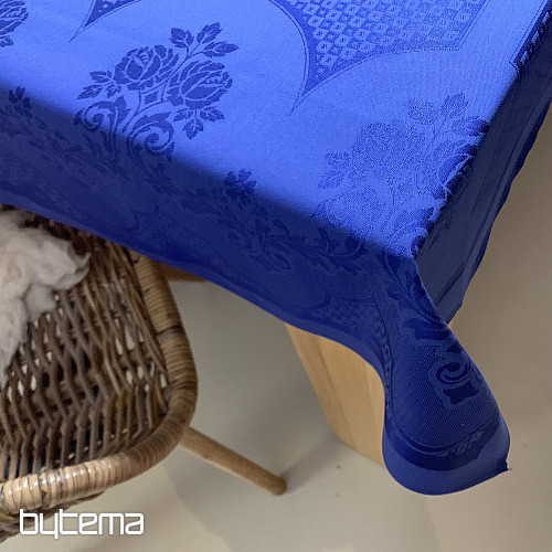 Tovaglia DAMASCO blu scuro 130 x 230