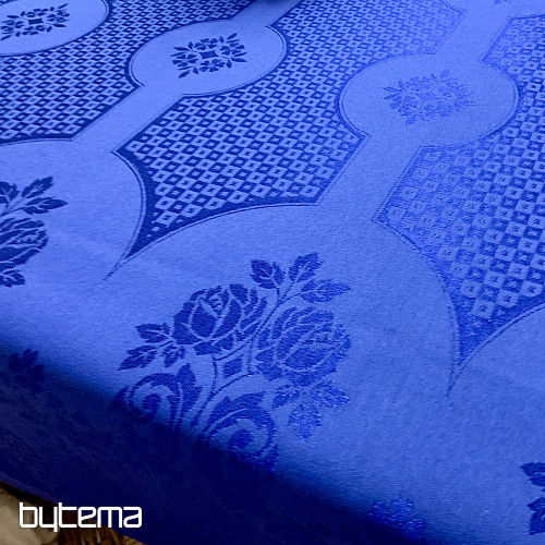 Tovaglia DAMASCO blu scuro 130 x 230