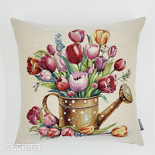Federa per cuscino Arazzo ANNAFFIATOIO PIENO DI TULIPANI