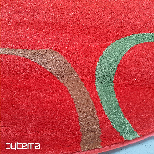 Tappeto rotondo Figaro 200 x 200 cm rosso