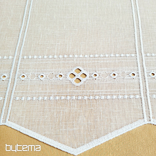 Tenda per vetrate artistiche GERSTER 11884 bianca