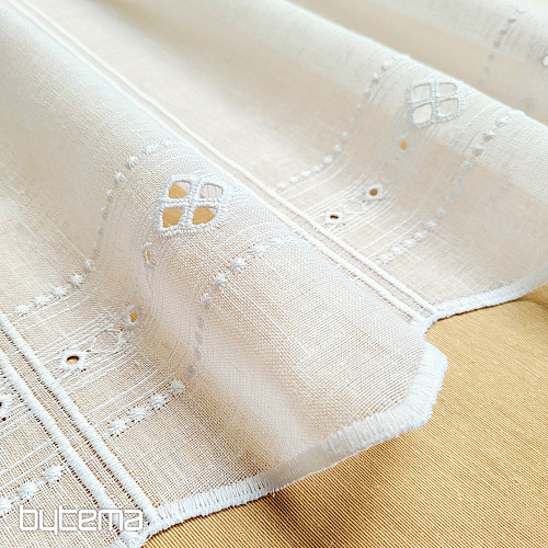 Tenda per vetrate artistiche GERSTER 11884 bianca