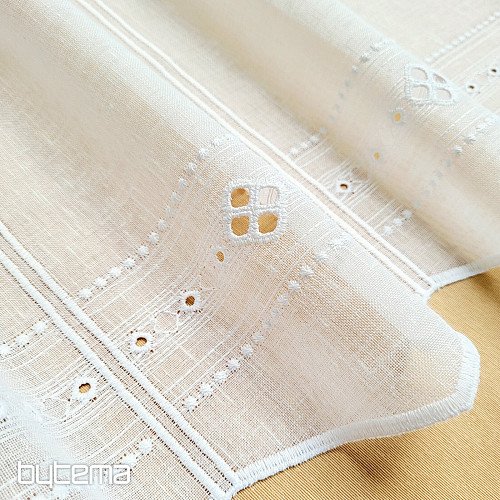 Tenda per vetrate artistiche GERSTER 11884 bianca