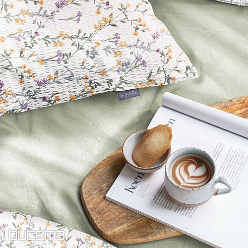 IRISETTE crêpe morbido di lusso EASY 8665-40 Fiori gialli