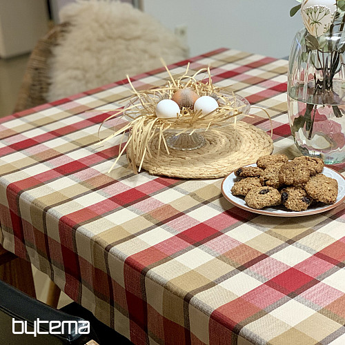 Tovaglia e sciarpa ATILA ROSSO