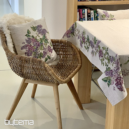 Federa in arazzo color lilla al centro