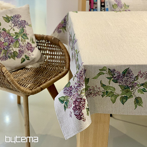 Federa in arazzo color lilla al centro