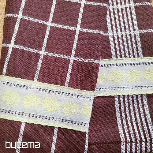 ASCIUGAMANI MARRONI DELLA NONNA CON FOGLIE