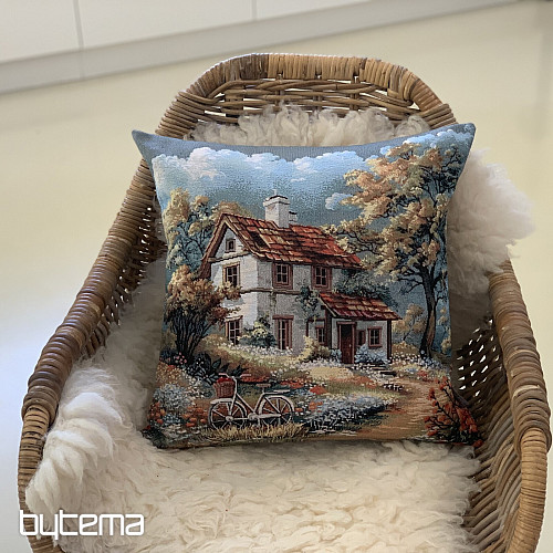 Federa per cuscino con arazzo CASA E BICICLETTA