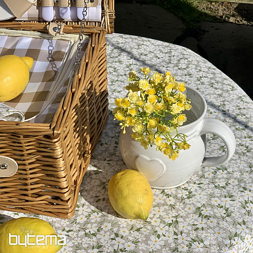 Tovaglia e sciarpa FIORI BIANCHI